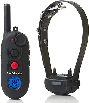 Educator PE-900 Pro 1/2 Mile E-Collar Remote Dog Training Collar With Vibration, Tapping Sensation and Pavlovian Stimulation , Black 