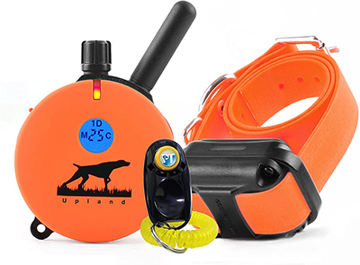 Educator Bundle of 2 Items - E-Collar - UL-1200-1 Mile Rechargeable Remote Waterproof Upland Hunting Trainer Static, Vibration and Sound Stimulation Collar with PetsTEK Dog Training Clicker 